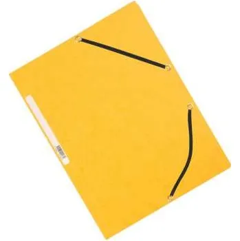 Desky s chlopněmi a gumičkou Q-Connect - A4, žluté, 10 ks