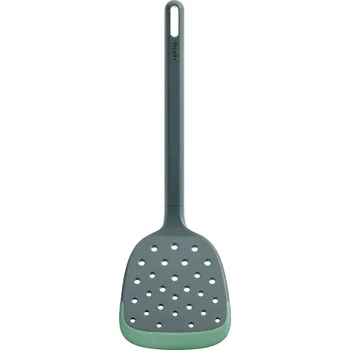 Obracečka Kuchyňská stěrka perforovaná Lékué Spatula | tmavě zelená (Kuchyňská perforovaná obracečka, tmavě zelená - Lékué)