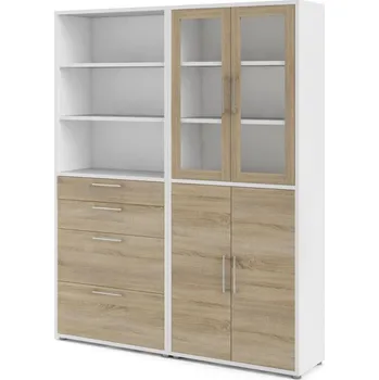 Psací stůl Falco Knihovna Office 80400/132 bílá/dub sonoma