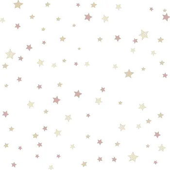 Tapeta Parato Dětská vliesová tapeta s růžovými a béžovými hvězdičkami, 14828, Happy, Parato, velikost 10,05 x 0,53 m