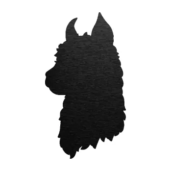 Samolepící dekorace SAMOLEPKA Lama 006 levá silueta (63 - škrábaný kov černý) NA AUTO, NÁLEPKA, FÓLIE, POLEP, TUNING, VLASTNÍ TEXT, TISK, AUTOSAMOLEPKY.cz, POLEPY, OBRÁZEK, LOGO, SAMOLEPKY