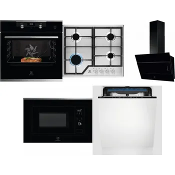 Set domácích spotřebičů ELECTROLUX KODEC75X2 + ELECTROLUX KGS6426SX + ELECTROLUX LFV316K + ELECTROLUX LMS2203EMX + ELECTROLUX EES48200L
