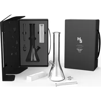 Skleněný bong Higher Standards – Heavy Duty Beaker (Higher Standards Heavy Duty Beaker je ručně vyrobená vodní dýmka z odolného borosilikátového skla lékařské kvality, navržená pro potahy s maximální filtrací.)