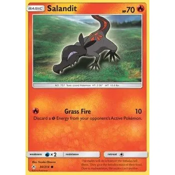 Volný čas Pokémon UNB 030/214 Salandit - Unbroken Bonds Stav: Excellent, Verze: NORMAL