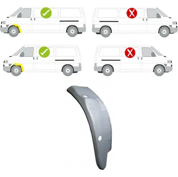 Blatník karosérie Vnitřní lem předního podběhu levý VOLKSWAGEN TRANSPORTER (T4)/CARAVELLE/MULTIVAN, 07.90-03.03