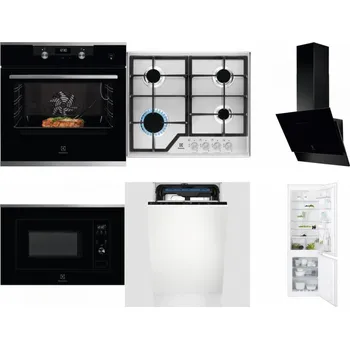 Set domácích spotřebičů ELECTROLUX KODEC75X2 + ELECTROLUX KGS6426SX + ELECTROLUX LFV616K + ELECTROLUX LMS2203EMX + ELECTROLUX EEM23100L + ELECTROLUX ENT6TF18S