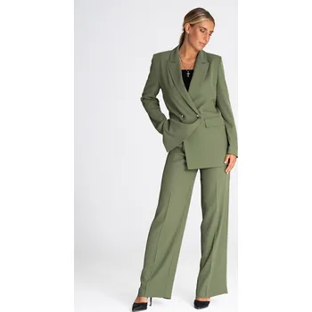 Dámské sako Zavinovací sako s dlouhým rukávem a podšívkou M948 Barva: Olivová, Velikost: M