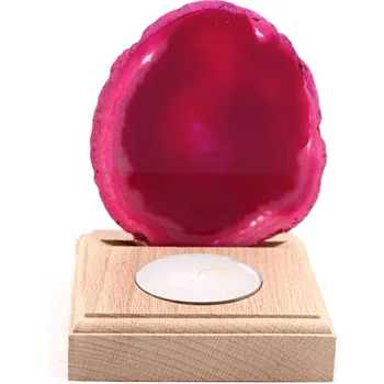 Svícen Magieprirody.cz Achátový svícen plát 8 cm - Top kvalita #580