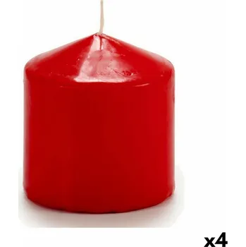 Svíčka Acorde Svíčka Červená Vosk (7 x 8 x 7 cm) (4 ks)