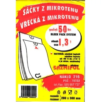Mikrotenové sáčky 200 x 300 mm