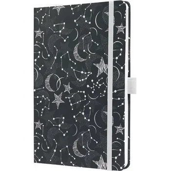Zápisník Exkluzivní zápisník "Jolie", Cosmic Fantasy Black, A5, linkovaný, 87 listů, tvrdé desky, SIGEL JN349