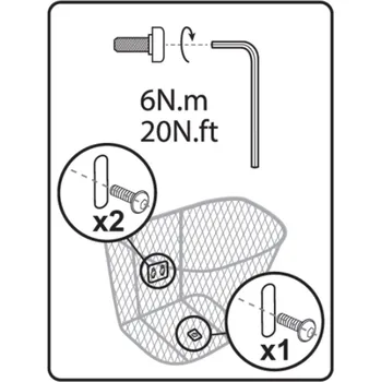Košík na láhev BTWIN Šrouby na montáž košíku Elops 520 hnědý ŠEDÁ