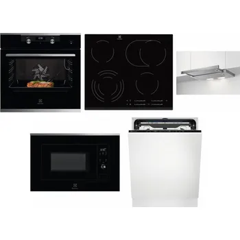 Set domácích spotřebičů ELECTROLUX KODEC75X2 + ELECTROLUX EHF6547FXK + ELECTROLUX LFP326S + ELECTROLUX LMS2203EMX + ELECTROLUX EEM69410L