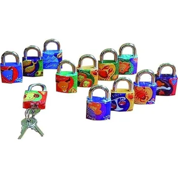 Visací zámek Visací zámek s potiskem 32 mm 3klíče, mix