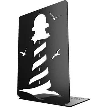 Zarážka na knihu Držák / zarážka na knihy Májak, černý mat.