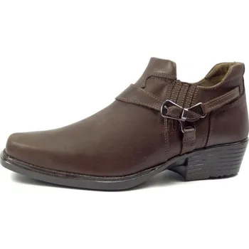 Moto obuv Selma westernové boty na motorku na koně nízká 1026 hladká hnědá, velikost 44