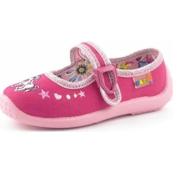 Dívčí bačkory Nazo balerínky 003 AB růžová, velikost 33