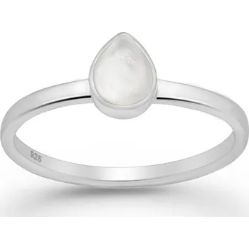 Prsten Prstýnkárna Malá mořská víla - stříbrný prsten se slzou z perleti AG 925 ≤ 1,6 g Velikost prstenu: 8 (57)