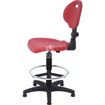 Zvýšená laboratorní židle PRO Special, červená, permanentní kontakt