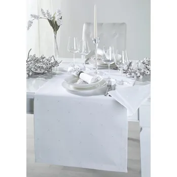 ubrus Curt Bauer Sternenlicht vánoční bílý 140/190 ovál