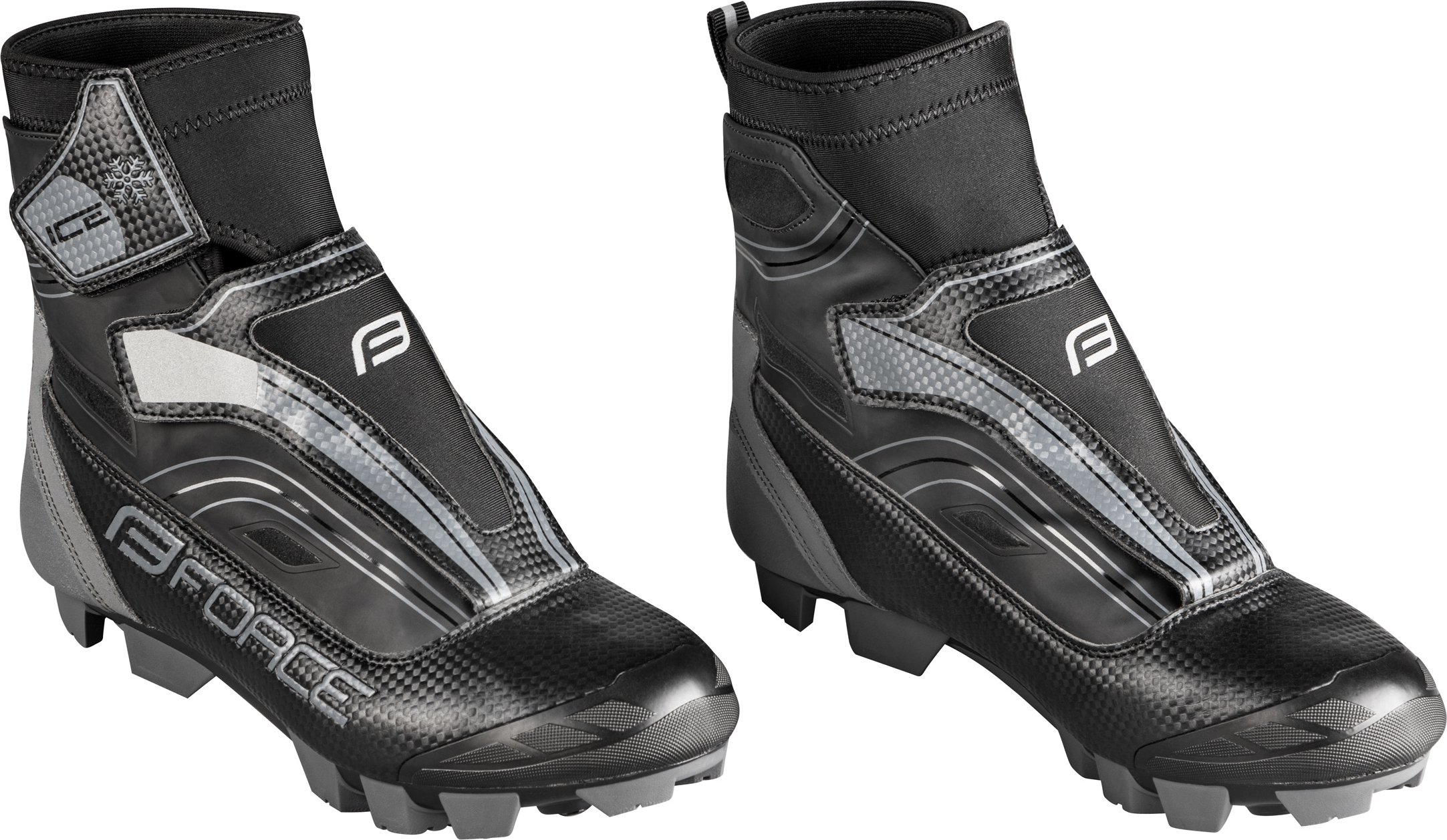 Tretry zimní FORCE MTB ICE21, černé