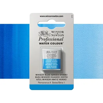 Vodová barva Akvarelová barva Winsor & Newton Professional, půlpánvička - Winsor Blue (Green Shade)