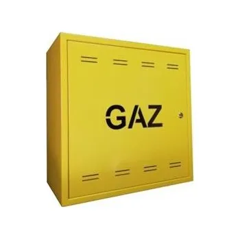 Revizní dvířka Revizní skříňka na plyn 600x600x250 žlutá - vypáleno GAZ na dveřích