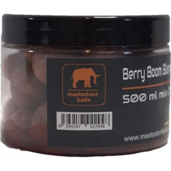 Boilies Mastodont Baits s.r.o. Mastodont Baits Berry Boom Balanced Boilies in dip 500ml mix 20/24mm