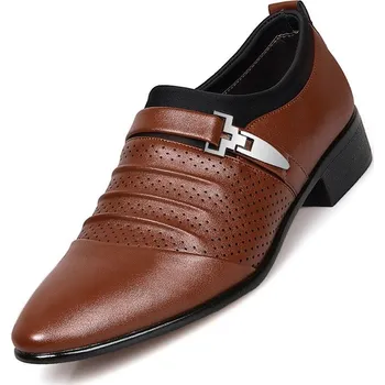 Pánské mokasíny Pánské business boty do kanceláře GOHOO G232 Barva: Hnědá, Velikost: 41