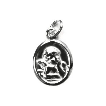 Přívěsek Stříbrný přívěsek medailon andělíček - P177 (Stříbrný přívěsek andělíček)