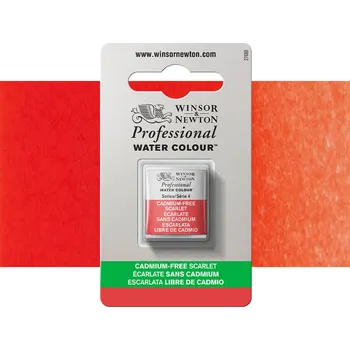 Vodová barva Akvarelová barva Winsor & Newton Professional, půlpánvička - Cadmium Free Scarlet