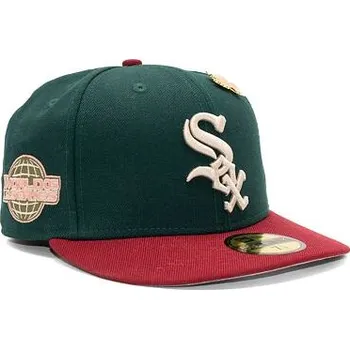 Kšiltovka Kšiltovka New Era 59FIFTY MLB "Leaf Drop" WS Chicago White Sox Green / White velikosti fitted caps 8 (63.5 cm)