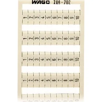 Stavebniny WAGO Štítek WSB s potiskem číselná řada 1-10 1ks = 100 štítků 209-702