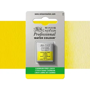 Vodová barva Akvarelová barva Winsor & Newton Professional, půlpánvička - Cadmium Free Lemon