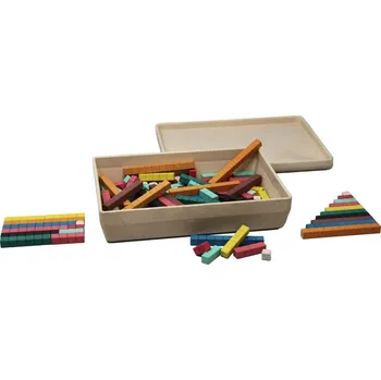 Dřevěná hračka ReWood Počítací tyčky 10 barev (126 ks)
