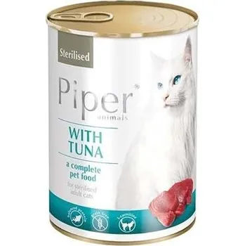 Krmivo pro kočku PIPER CAT konzerva pro sterilizované kočky, s tuňákem, 400g