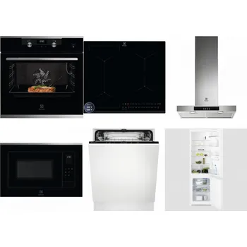 Set domácích spotřebičů ELECTROLUX KODEC75X2 + ELECTROLUX EIS62449 + ELECTROLUX LFT426X + ELECTROLUX LMS4253TMX + ELECTROLUX EEA27200L + ELECTROLUX LNT3LF18S