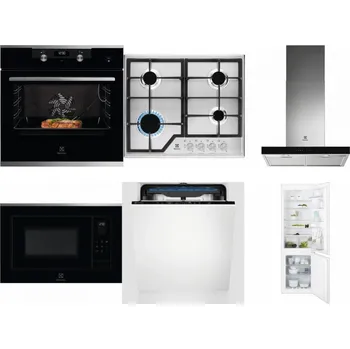 Set domácích spotřebičů ELECTROLUX KODEC75X2 + ELECTROLUX KGS6426SX + ELECTROLUX LFT766X + ELECTROLUX LMS4253TMX + ELECTROLUX EES48200L + ELECTROLUX ENT6TF18S