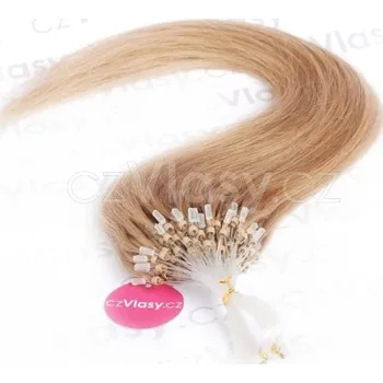 Příčesek czVlasy.cz Asijské vlasy na metodu micro-ring odstín 16 Délka: 51 cm, Hmotnost: 0,5 g/pramínek, REMY kvalita