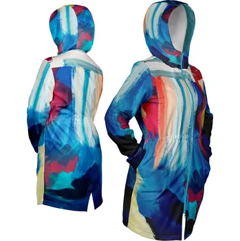 Panel se střihem 36 dámská softshell bunda barevná malba