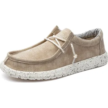 Pánské mokasíny Letní prodyšné boty casual pánské tenisky plátěné Barva: Aprikotová, Velikost: 39