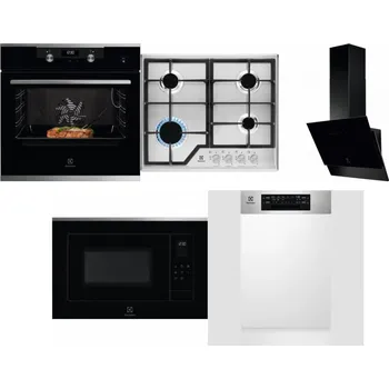Set domácích spotřebičů ELECTROLUX KODEC75X2 + ELECTROLUX KGS6426SX + ELECTROLUX LFV616K + ELECTROLUX LMS4253TMX + ELECTROLUX EEM43300IX