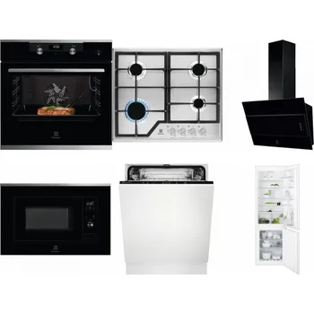 Set domácích spotřebičů ELECTROLUX KODEC75X2 + ELECTROLUX KGS6426SX + ELECTROLUX LFV316K + ELECTROLUX LMS2203EMX + ELECTROLUX EEA27200L + ELECTROLUX ENT6TF18S