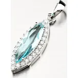 Dámský přívěsek stříbro 925 zirkon stříbra s modrý modré kameny PKL-3094