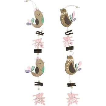 Ptáček dřevěný, závěs 63 cm 8740