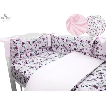 Povlečení Miminu Povlečení do postýlky 3 díly 135x100 cm bavlna Květinová zahrada