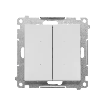 vypínač SIMON TEW2W.01/114 Ovladač osvětlení tlačítkový, 2 násobný, Switch D, Wi-Fi (přístroj s krytem) bílá