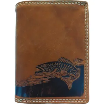 Peněženka Kožená peněženka výška PSTRUH TAN TILLBERG