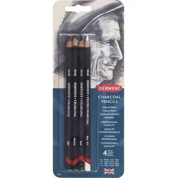 Pastelka DERWENT Uhlové tužky DERWENT, 4ks