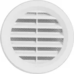 Kruhová větrací mřížka se síťovinou - BÍLÁ 100 mm - VM 100 B